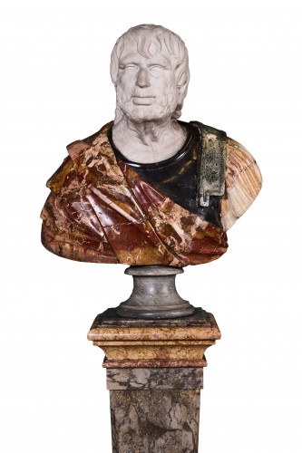 Large bust of Seneca on a pedestal - 