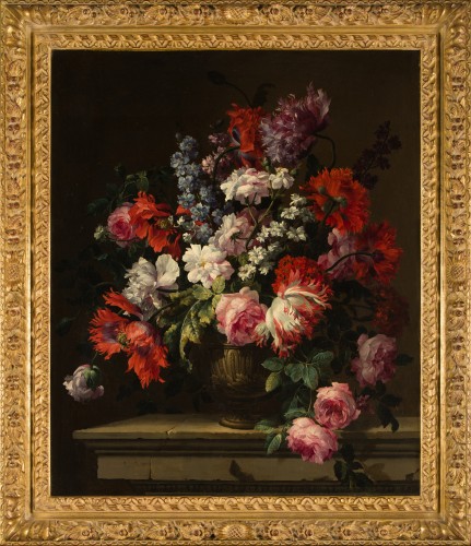 Jean-Baptiste MONNOYER (Lille, 1636 — London, 1699) Bouquet of Flowers - Paintings & Drawings Style 