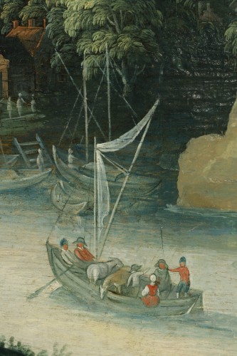 XVIIe siècle - Attribué à Abraham Govaerts (1600 – 1652)  La  chasse aux faucons