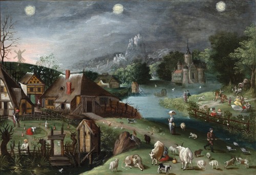 Ecole anversoise, vers 1600 - L’été avec les signes du zodiaque