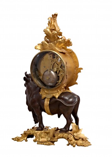 Louis XV bull clock signed WALTRIN in PARIS - Horology Style Louis XV