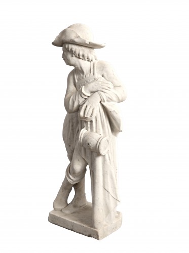 Paire de statues en marbre d’après Jean De Bologne XVIIIe siècle - Costermans Antiquités