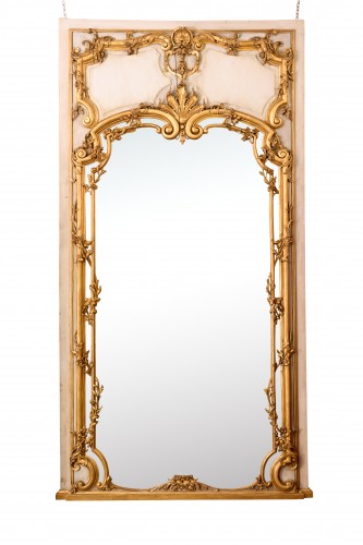 Imposant miroir en trumeau du 19e siècle provenant du Château de Beloeil