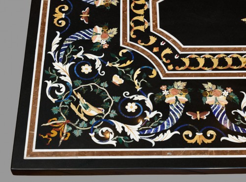 Pietra Dura Panel Mounted as a Coffee Table - Furniture Style 