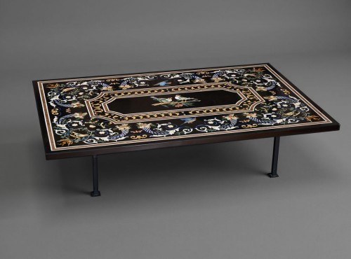 Pietra Dura Panel Mounted as a Coffee Table - 