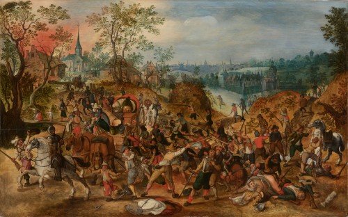 Sebastien Vrancx &amp; workshop - Looting scene in a village