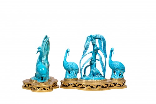 Pair of Bird Centrepieces - Asian Works of Art Style 