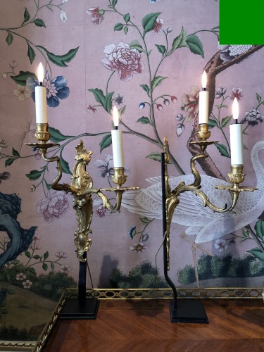  - Pair of gilt bronze sconces