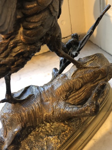 Partridge by Eugène Delabrièrre (1829-1912) - Sculpture Style 