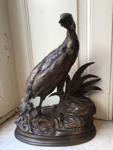 Jules Moigniez (1835–1895), Partridge on a Rock - Sculpture Style 