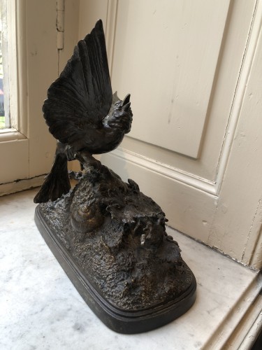 Sculpture  - Bird on a branch - Ferdinand Pautrot (1832–1874)