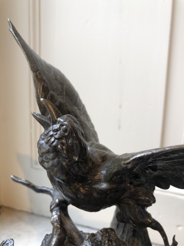 Antiquités - Bird on a branch - Ferdinand Pautrot (1832–1874)