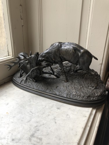 Deer Fight, Pierre Jules Mêne (1810–1879) - Sculpture Style 