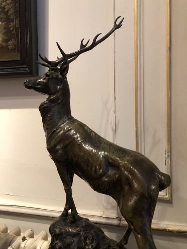 Maximilien Fiot (1856–1953), Deer on the Lookout - 