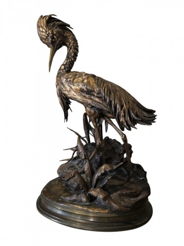 Grèbe huppé de Jules Moigniez (1835-1894)