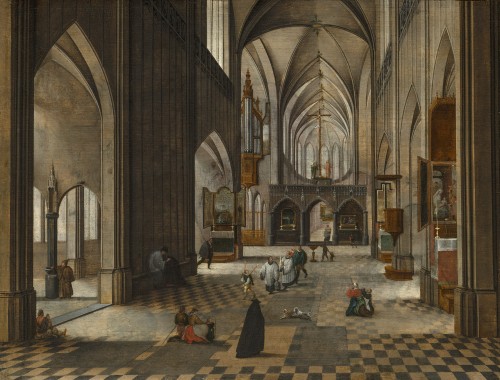 Abel Grimmer (1575-1619) - Intérieur d'église