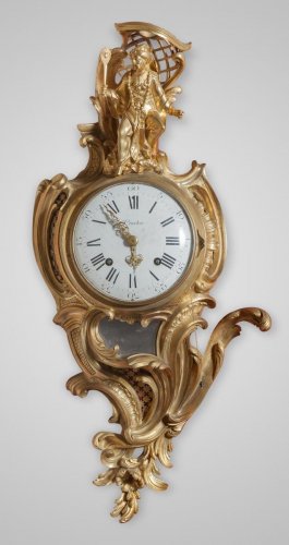 A Louis XV Gilded bronze cartel - Horology Style Louis XV