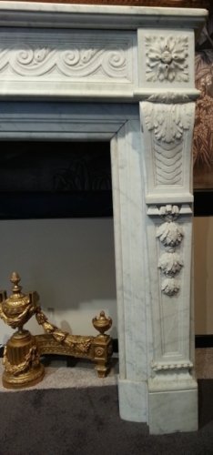 Architectural & Garden  - A Louis XVI style marble firemantle