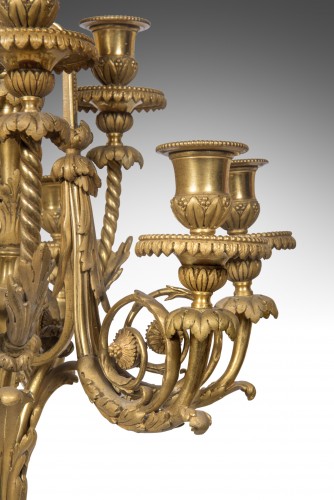 Pair of bronze candelabra - Lighting Style 