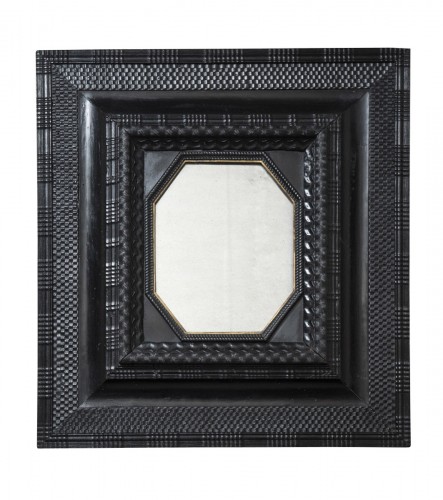 Mirror in blackened wood, 17th century