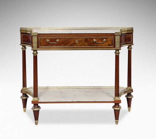 Mobilier Console - Console desserte en acajou d'époque Louis XVI