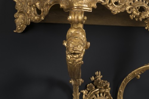 XVIIIe siècle - Console « Au buste d’élégante » - Attribuée à Jean-Bernard-Honoré TURREAU, dit TORO (16