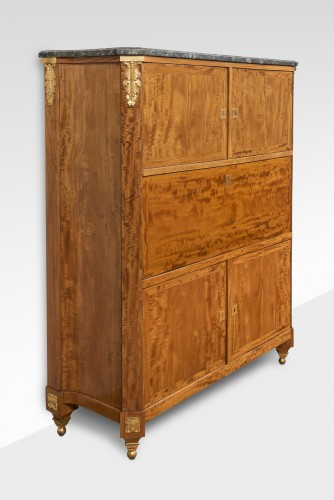 Grand secrétaire à abattant en citronnier estampillé Levasseur - Mobilier Style Louis XVI