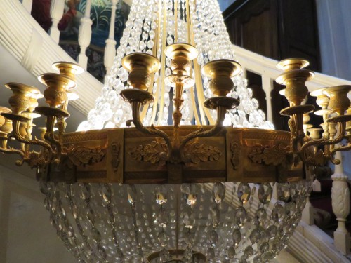 A Charles X style chandelier with thirty-six lights - 