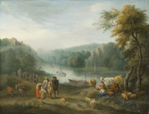 Paintings & Drawings  - Balthazar Beschey (Antwerp 1708 - 1776) - Pair of landscapes with figures