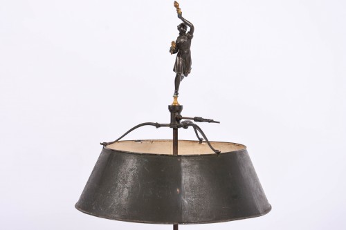 Bouillotte lamp with antique draped woman - Lighting Style 