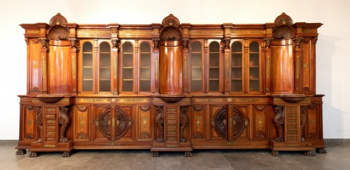 Exceptional mahogany bookshelf attributed to Pierre-Antoine Bellangé - Furniture Style Empire