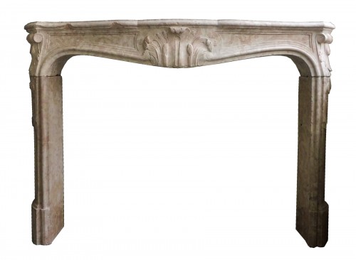 Louis XV pink marble mantelpiece