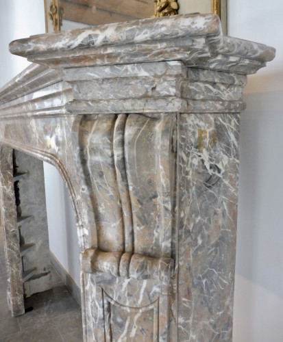 Louis XIV style firemantle in marble - 