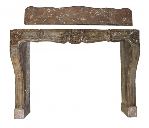 Louis XV marble fire mantle 