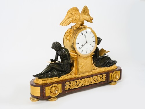 Horlogerie Pendule - Pendule à l'étude d'époque Empire