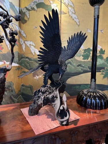  Eagle and snake, Japan Meiji period - 