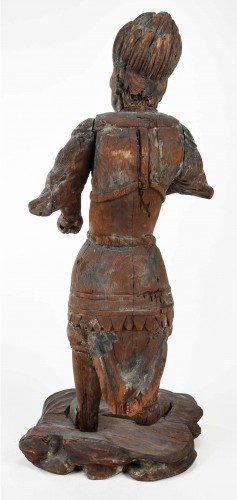 Asian Works of Art  - Large wood Carving, Japan Héian period 794 - 1185