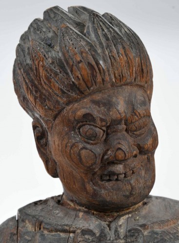 BC to 10th century - Large wood Carving, Japan Héian period 794 - 1185