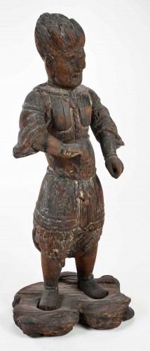Grande figure en bois sculpté, Japon début de l’époque Héian 794 - 1185 - 