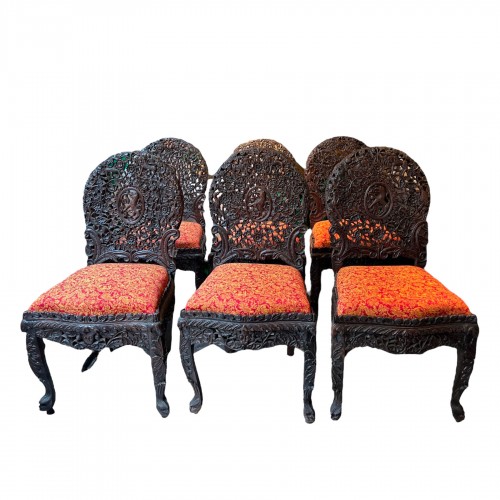 India, a set if six chairs, Bombay Presidency, 1860-70