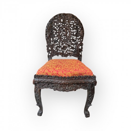 India, a set if six chairs, Bombay Presidency, 1860-70 - Seating Style Napoléon III