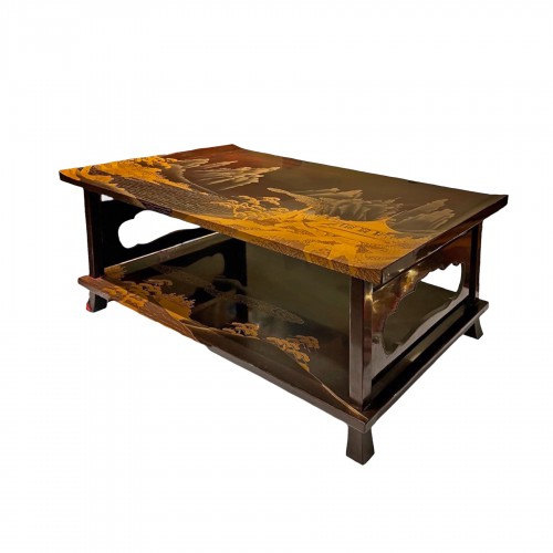 Black lacquer Bundai Writing Table, Japan late Meiji period