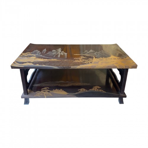 Black lacquer Bundai Writing Table, Japan late Meiji period - Asian Works of Art Style 