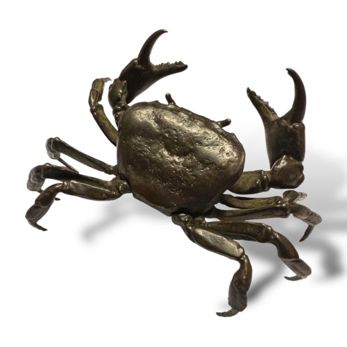 Crabe articulé en bronze signé Yasunoke, Japon vers 1900 - Cristina Ortega & Michel Dermigny