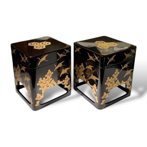20th century - Pair of Large Lacquer Boxes, Japan circa 1900-1920