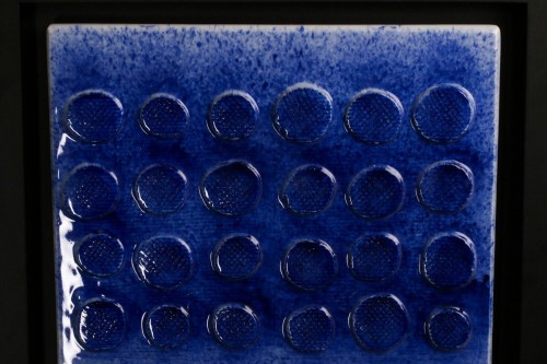 Miyanaga Rikichi, Miyanaga Tozan III,  plaque de Porcelaine intitulée Le Corridor bleu 1992 - 