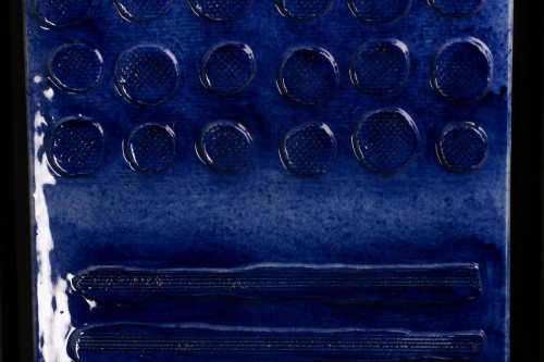  - Miyanaga Rikichi, Miyanaga Tozan III,  plaque de Porcelaine intitulée Le Corridor bleu 1992