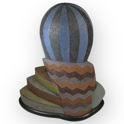 Asian Works of Art  - Japan, Sculpture Vase, Exotic Plant, Shimura Noriyuki, circa 1990