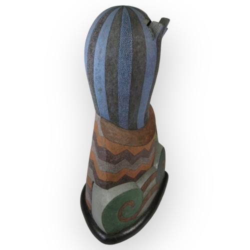 Japan, Sculpture Vase, Exotic Plant, Shimura Noriyuki, circa 1990 - 