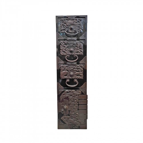 Narrow Tansu Chest, japon Meji